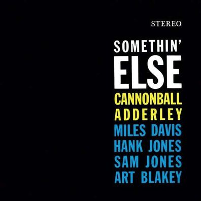 Cannonball Adderley (1928-1975): Somethin' Else (180g) (Limited Edition) (Colored ...