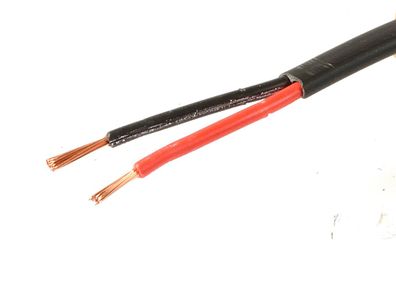 KFZ Kabel 2x1,5mm² Autoleitung Fahrzeugleitung schwarz/ rot Meterware