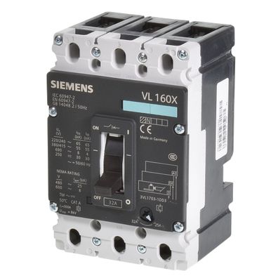 Siemens 3VL1706-2DA33 -0AA0 Leistungsschalter VL160X H 63A