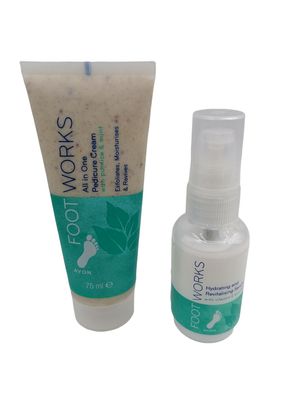 Avon Footworks Pedicure Cream 75ml und Hydrating Serum 50ml