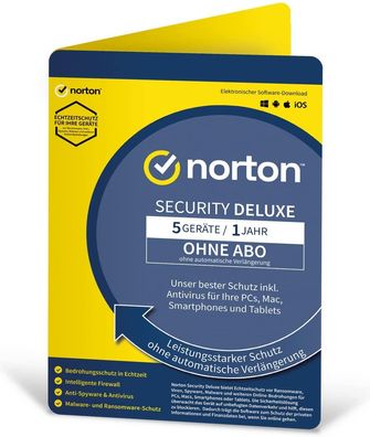 Norton Internet Security DELUXE 5 Geräte 1 Jahr - EMAIL ESD KEIN ABO
