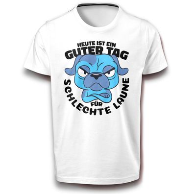 Blauer Hund Wütend Spruch Zitat Sprüche Haustier T-Shirt Baumwolle Fun witzig
