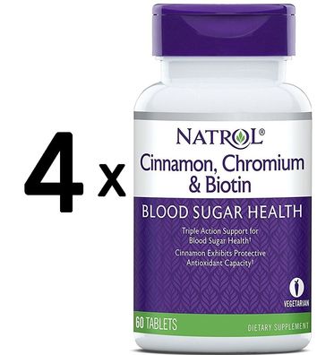 4 x Cinnamon Biotin Chromium - 60 tabs
