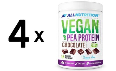 4 x Vegan Pea Protein, Chocolate - 500g