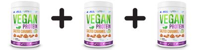 3 x Vegan Protein, Salted Caramel - 500g