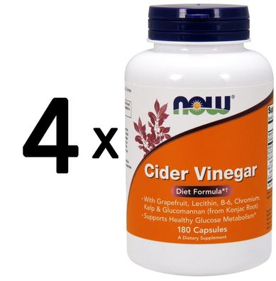 4 x Cider Vinegar - 180 caps