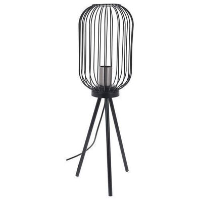 Nachttischlampe Metall schwarz 60x17,5 cm Loft Tischlampe Nachtlicht Nachtlampe Deko