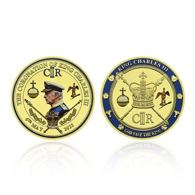 Neue Medaille von König Charles III. 2023 vergoldet