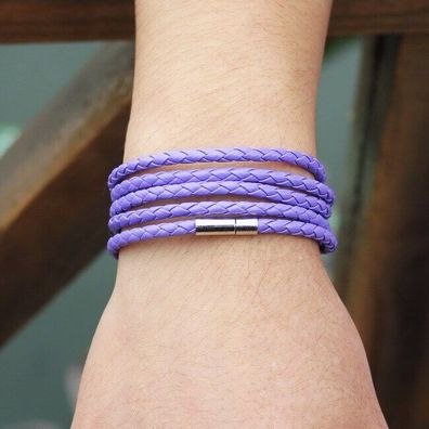 Schönes violettes Leder Armband für Frauen und Männer