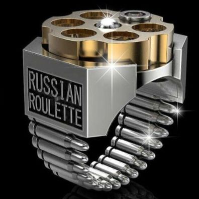 Wunderschöner Russian Roulette Herren Ring Größe 64
