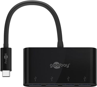 Goobay 4-fach USB-C Multiport-Adapter / 4x USB-A Buchse auf USB-C Stecker