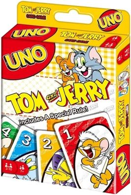 Tom und Jerry UNO Spiel & Sammel Karten - Tom Zeichentrick Spielkarten von Mattel
