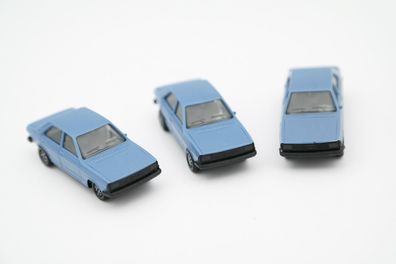 3x Herpa H0 1:87 Audi 80 GTE Blau