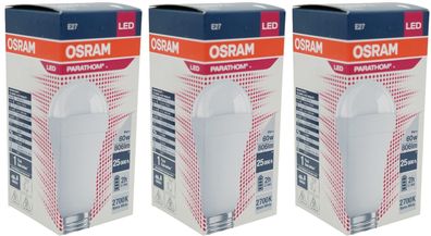 3x Osram LED Ledpcla60fa Parathom Birne 8,5W =60W E27 Facility Backup Batterie