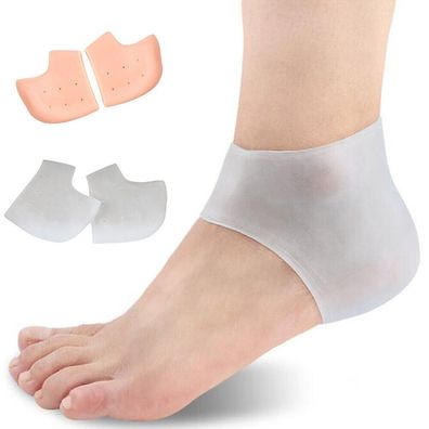 2 Silikon Gel-Socken Einlegesohlen Fersenschutz Fersensporn Fuß Fersenbandage