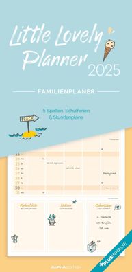 Kalender 2025 -Little Lovely Planner Familienplaner 2025- 22 x 45cm