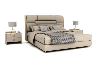 Schlafzimmer Möbel Designer Bett Holzgestell Doppelbett Moderne Betten