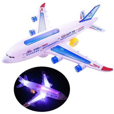 A380 Flugzeug-Spielzeug, Kinder Elektronisches Flugzeug Modell &LED-Licht Musik