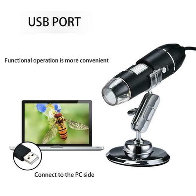 Microscope Kamera 8 LED fur Handy PC D Mini USB Digital Mikroskop Lupe 1600 O4D0