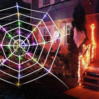Halloween Spinnennetz Riesen Dehnbares Dekorationen Garten Horror Party Deko