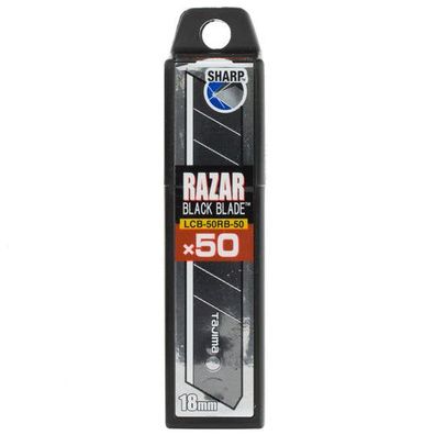 Cutterklingen | 18 mm | 60° Razar Black Blade | LCB50RB-50H Box | Tajima
