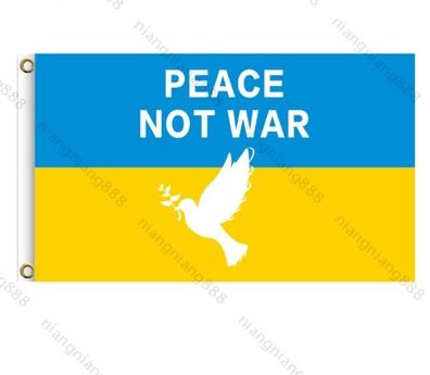 Fahne Flagge Ukraine mit Friedenstaube Frieden Peace Hissflagge 90 x 150cm NEU