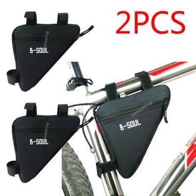 2Pcs Fahrradtasche Dreiecktasche Werkzeug Tasche Rahmentasche Triangle Bag Hot