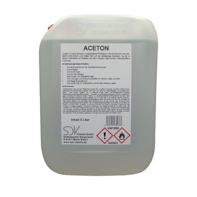 Aceton Reiniger | 5 Liter Kanister | Entfetter oder Pinselreiniger