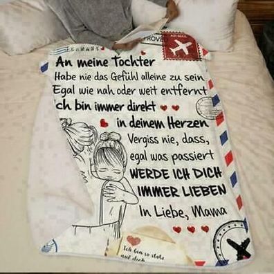 Briefe an meine Tochter Liebesdecke Druckdecke Bettgeschenk Heimdecke 120 * 150 cm