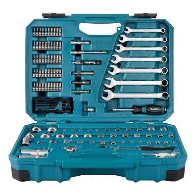 Makita Werkzeug Set im Koffer 120-teilig aus Chrom-Vanadium-Stahl E-06616