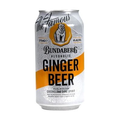 Bundaberg Alcoholic Ginger Beer Can 4.0 % vol. 375 ml