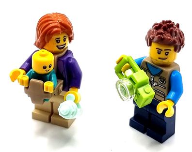 LEGO City Figur Papa Mama und Baby