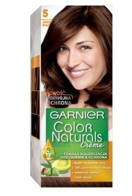 Garnier Color Naturals Haarfarbe, 5 Hellbraun - Strahlende Pflege