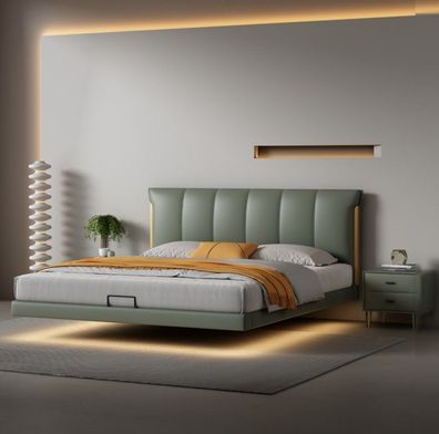 Grünes Wandbett Designer Schlafzimmer Betten Lederbetten Textilbetten