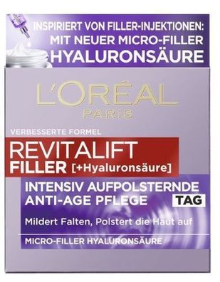 L'Oréal Revitalift Filler Tagescreme, 50ml - Anti-Aging Feuchtigkeitscreme