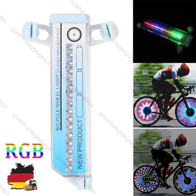 32 LED Fahrrad Speichenlicht Reflektoren RGB Beleuchtung Radfahren Wasserdicht