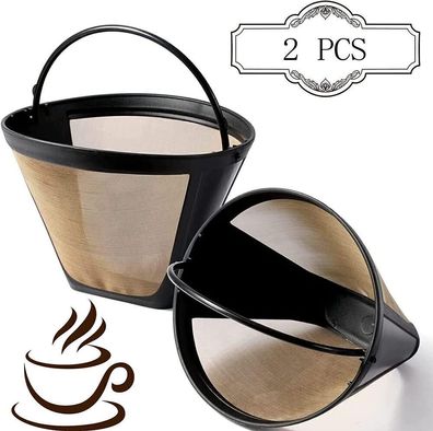 2x Dauer Kaffeefilter Dauerfilter Premium Edelstahl Kaffeefilter Permanentfilter