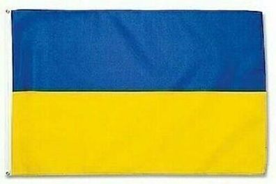 Große Ukraine Fahne Flagge 150 x 90cm Blau-Gelb 100 % Polyester A