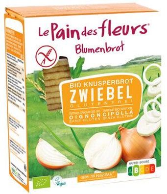 Blumenbrot - Le Pain des Fleurs 3x Bio Knusperbrot Zwiebel 150g