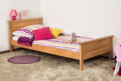 Kinderbett / Jugendbett Wooden Nature 141 Buche massiv natur - 90 x 200 cm (B x