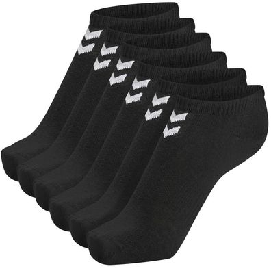 HUMMEL Chevron Ankle Socks 6er Pack (6 Paar Socken!) Schwarz NEU