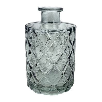 Mini Vase aus Glas Nora 7x11cm Grau