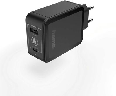 Hama PD/ QQ Ladegerät USB-C USB-A 42W Schnellladegerät Fast Charge Reise schwarz