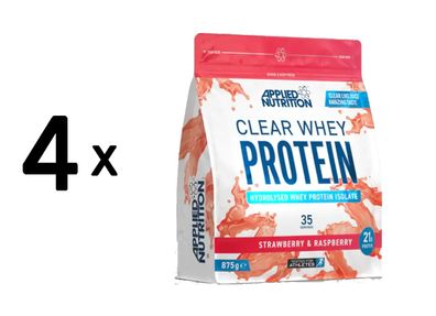 4 x Applied Nutrition Clear Whey (875g) Strawberry and Raspberry