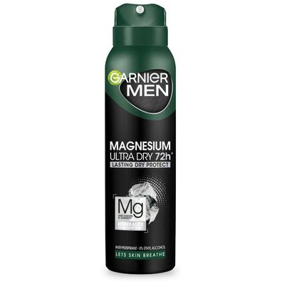 Garnier Men Spray Deo Ultra Dry 72h - Dauerhafter Trockenschutz 150ml