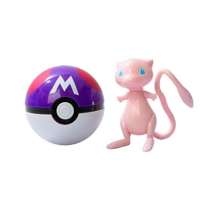 Pokemon Mew Figur mit passendem Pokéball - Mew Sammel Pokemon Figuren
