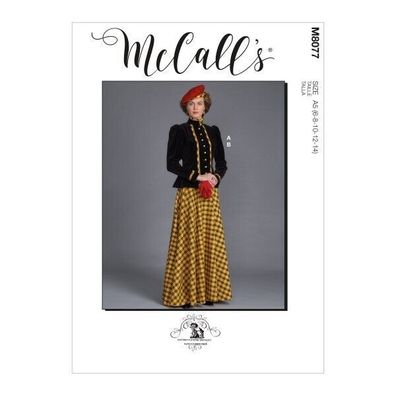 McCALL`S Schnittmuster M8077, Historisches Damen Kostüm, Gr. 34-42, sizes 6 - 14