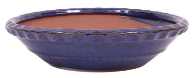 Bonsai - Schale rund 21.5 Ø x 5.5 cm, blau 22127