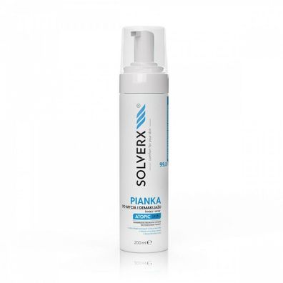 Solverx Atopic Skin Foam zum Waschen und Abschminken von Gesicht und Augen 200ml