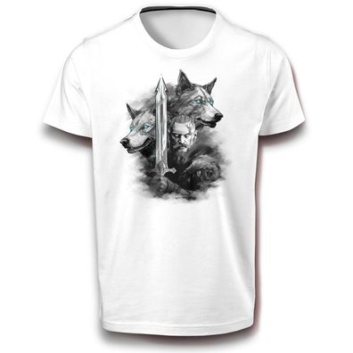 Wikinger & Wölfe Wolf Wikinger Kämpfer Odin Valhalla Keltisch Mythologie T-Shirt